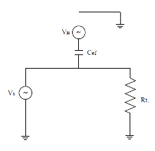Figura 7 – Circuito equivalente do acoplamento capacitivo